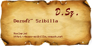 Dezső Szibilla névjegykártya